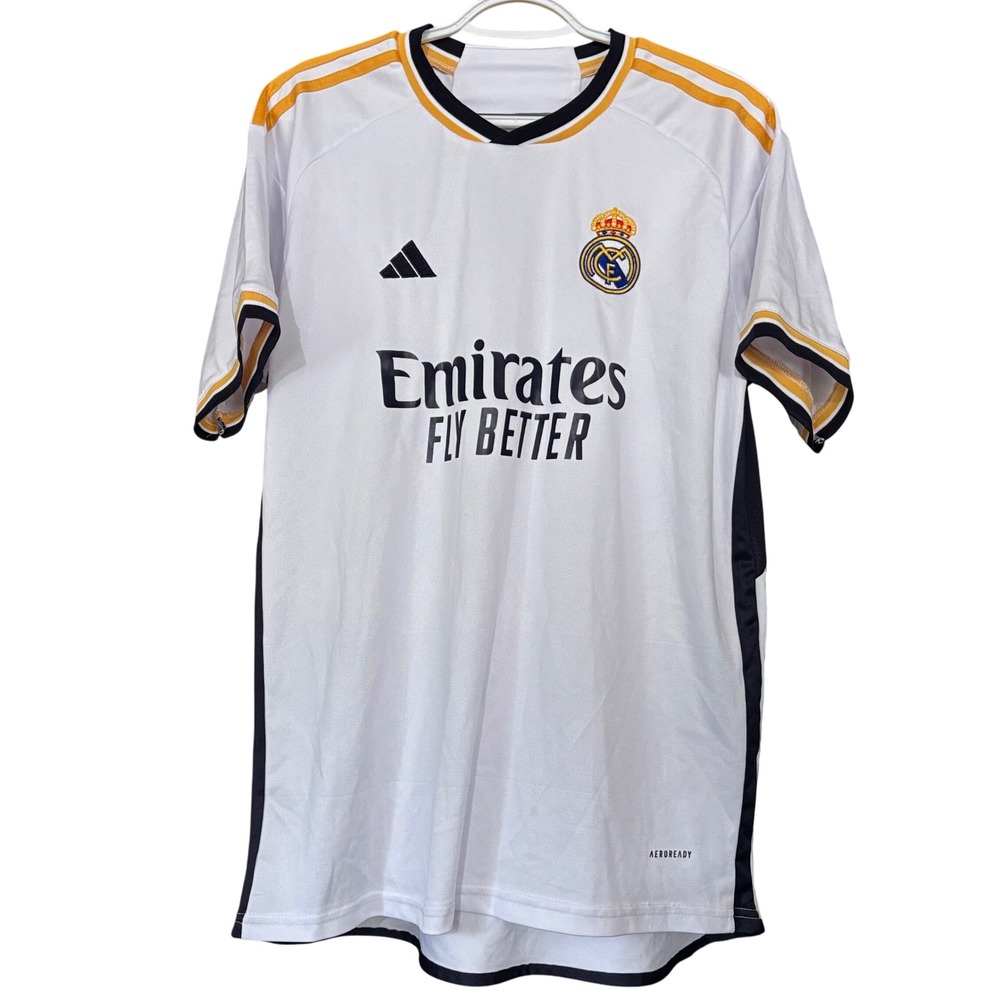 Adidas Slim Fit Large Real Madrid Emirates Fly Better Jersey Soccer Football